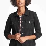 NWT GAP Icon Denim Jacket in Black Kira Size Small
