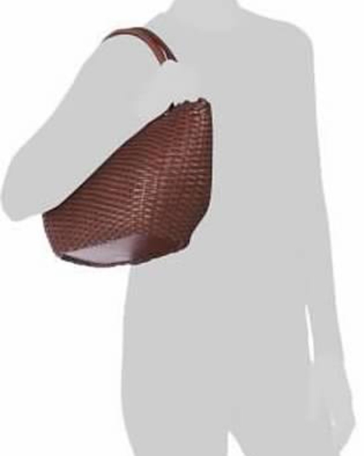 MENOTTI Leather Woven Basket Satchel in Cuoio (Brown) - Image 5