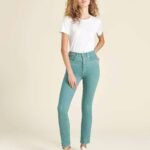 NWT Veronica Beard Jeans Ryleigh High-Rise Slim-Straight Jean in Teal Size 27