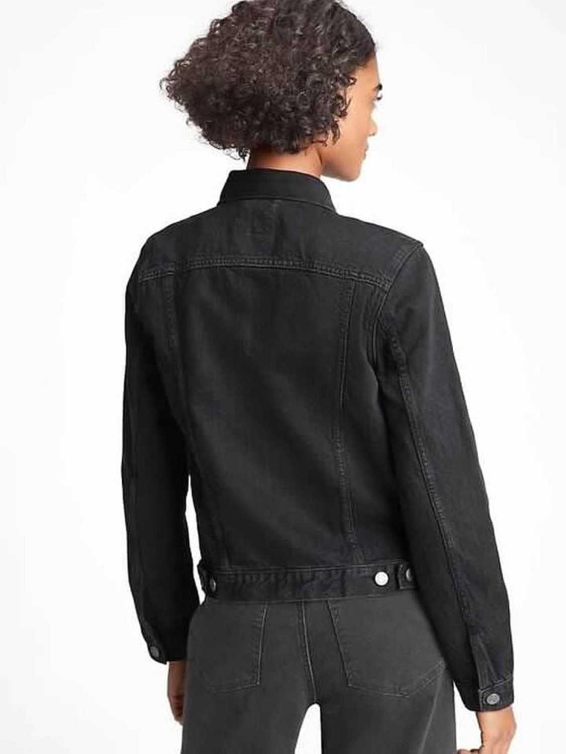 NWT GAP Icon Denim Jacket in Black Kira Size Small - Image 2