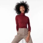 NWT J. Crew Tissue Turtleneck in Vintage Burgundy Size Medium