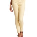 NWT Veronica Beard Jeans Maera High-Rise Skinny Jeans in Mustard Size 27