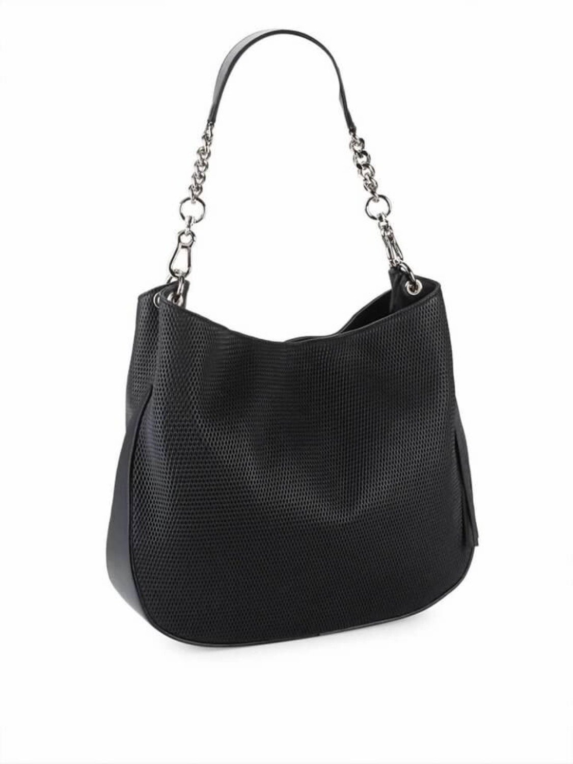 NWT Valentino by Mario Valentino Penny Perforated Leather Shoulder Bag in Black - Image 2