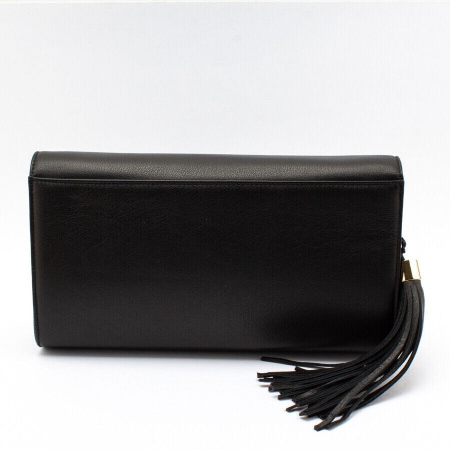NWT Valentino by Mario Valentino Black Lena Clutch/Crossbody Bag w/ White Stitching - Image 4