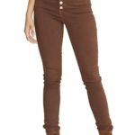 NWT Veronica Beard Maera Brown Skinny High Rise Jeans in Brown Stone Size 27