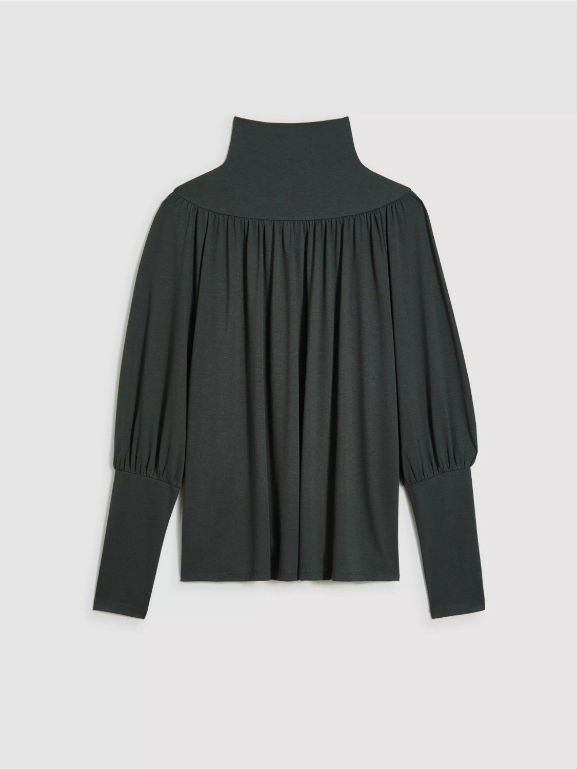 NWT Ann Taylor Shirred Turtleneck Top in Pine Needle Green Size Small Petite - Image 2