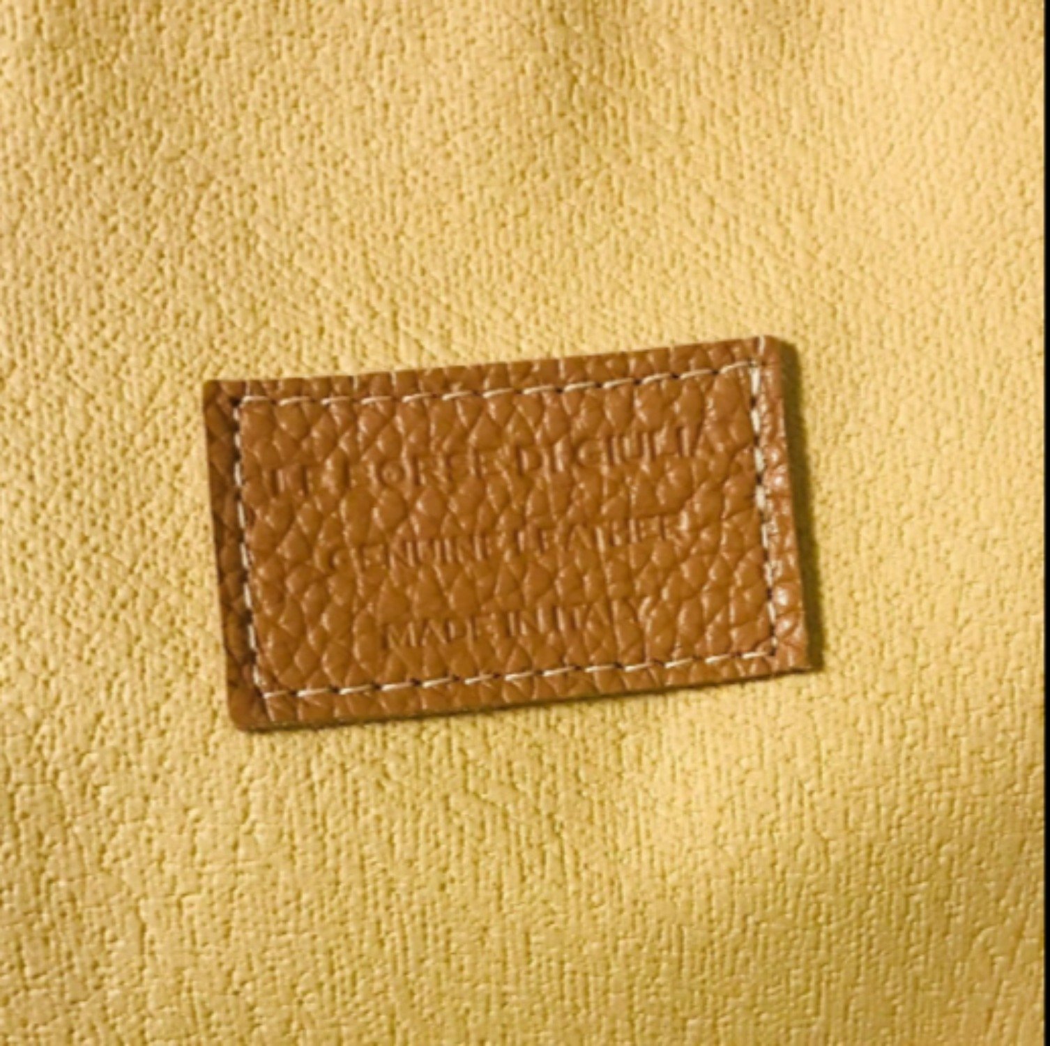 NWOT Le Borse Di Giulia Leather Tote Bag in Light Brown & Ivory - Image 5