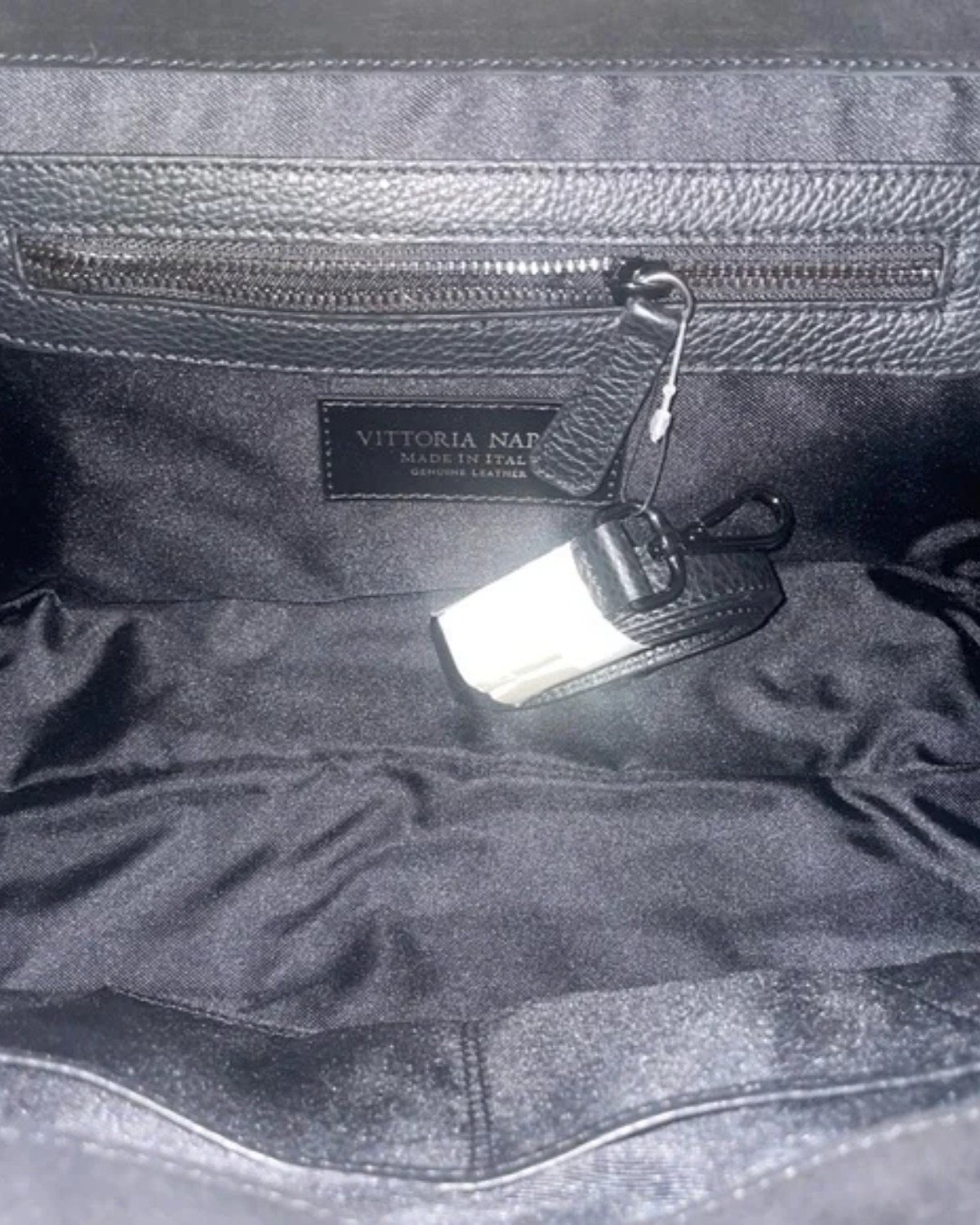 NWT VITTORIA NAPOLI Leather & Haircalf Leopard Print Satchel - Image 3