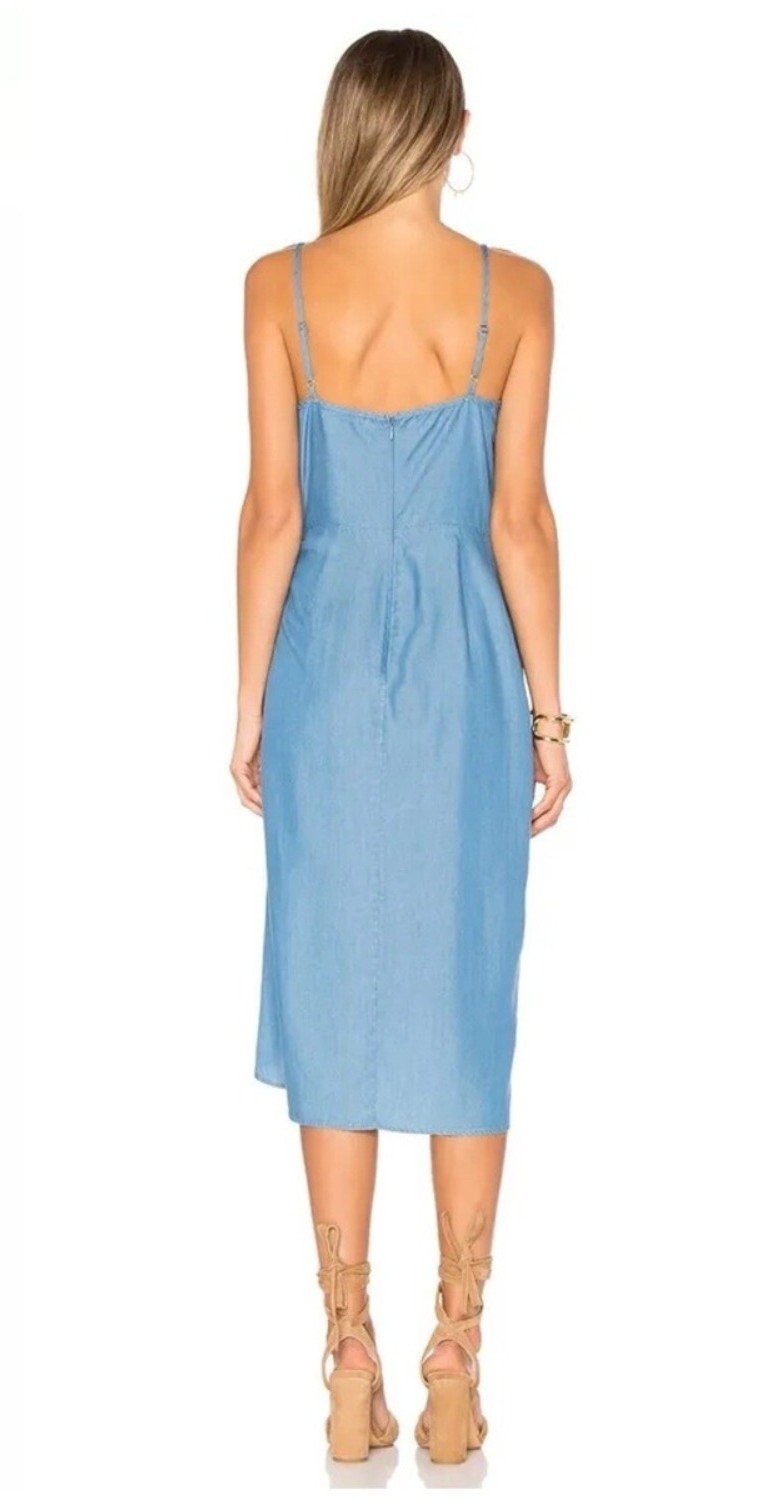 NWT Lovers & Friends Orchid Chambray Wrap Dress Size Medium - Image 4